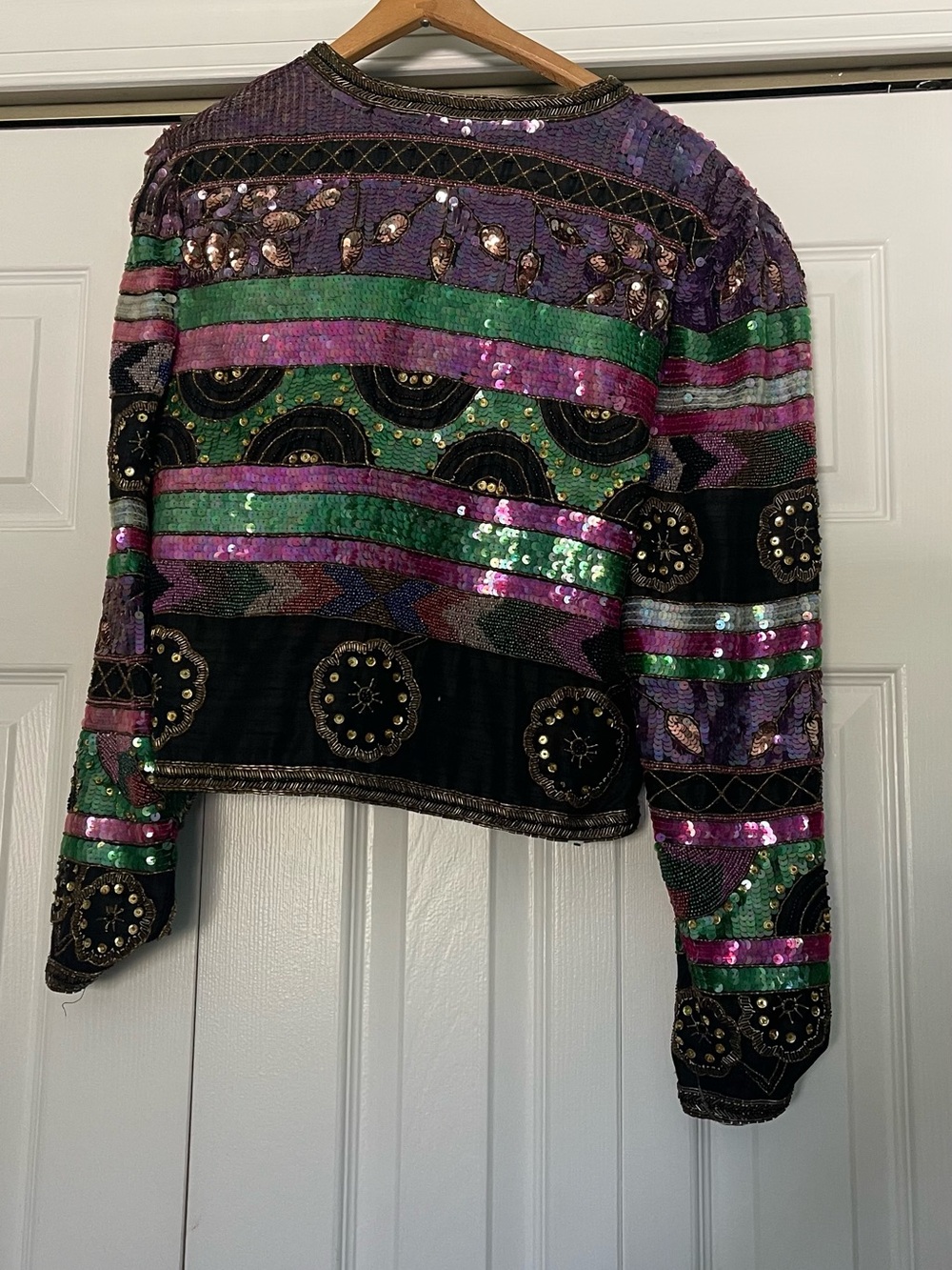 Beaded jacket with sequins